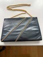 BALLY Vintage Handtasche / Clutch mit Goldkette schwarz