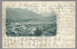 1899, CHIASSO, ANTICA VEDUTA VERSO LA STAZIONE
