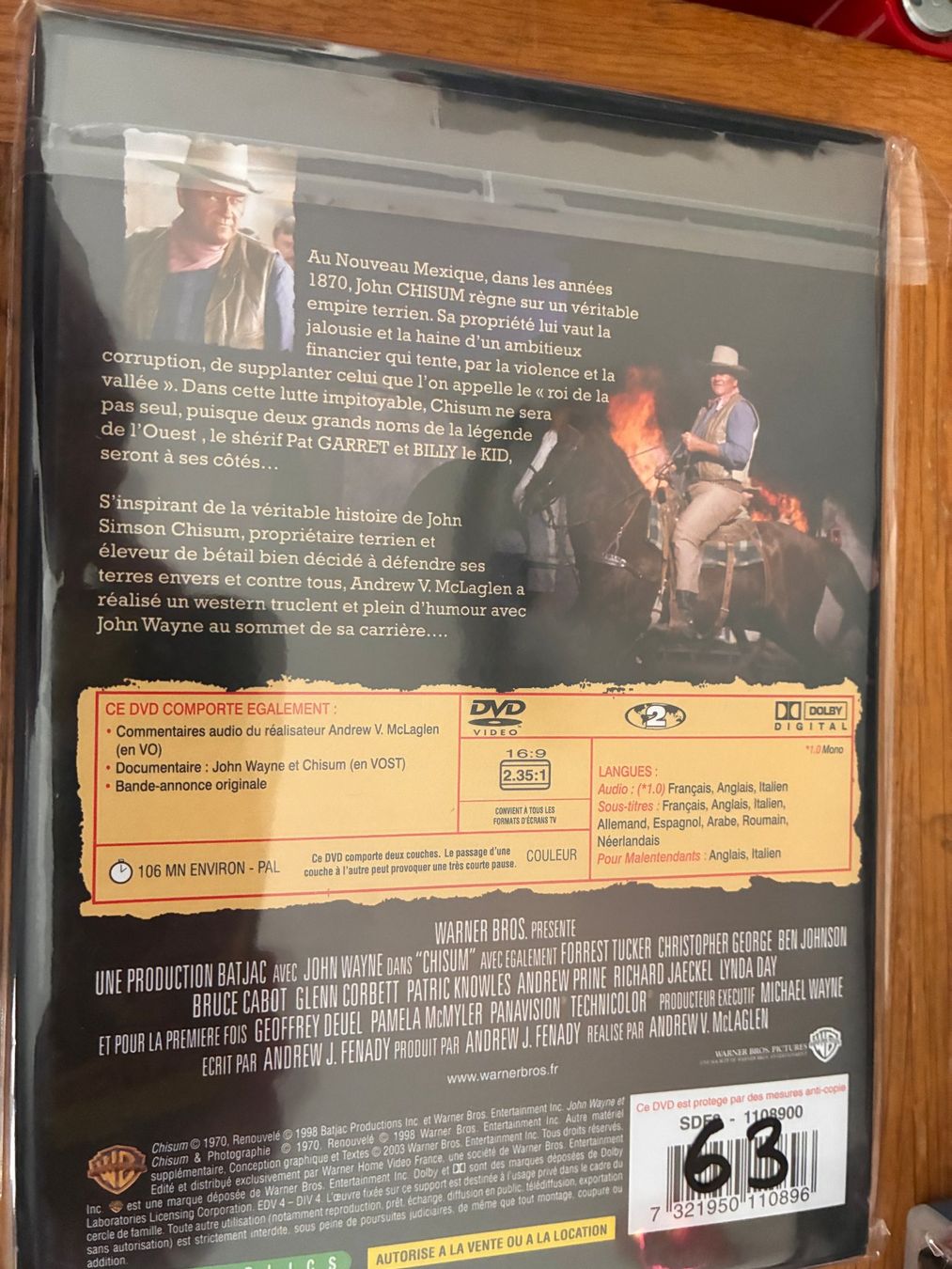Alle DVDs: Chisum (1970, DVD, John Wayne) – Gebraucht aus Vevey von zecollector 1