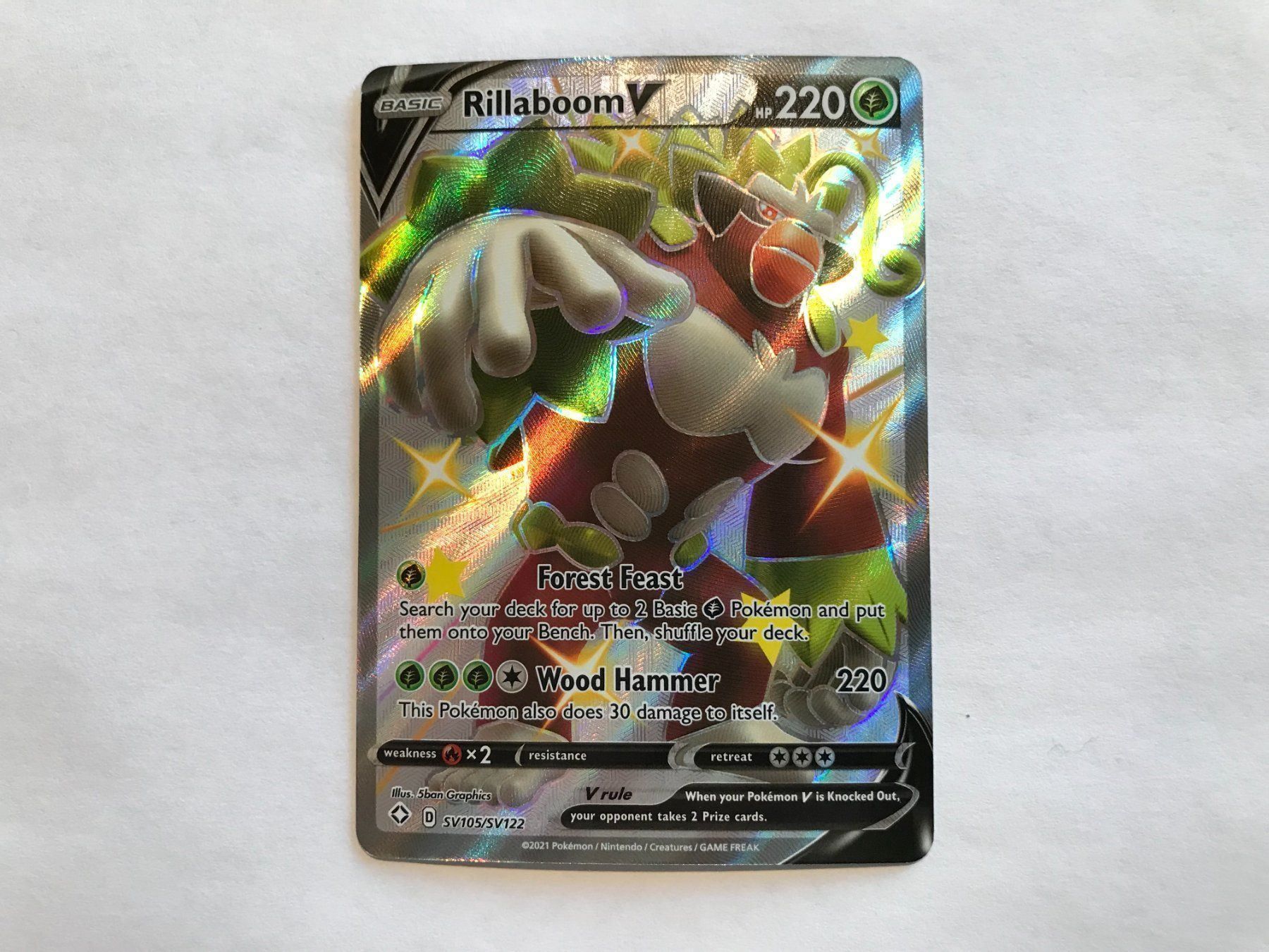 Pokémon Carte collezionabili: Rillaboom V Shiny – Nuovo (secondo la descrizione) da Hagendorn venduto da Pokecollectorch 1