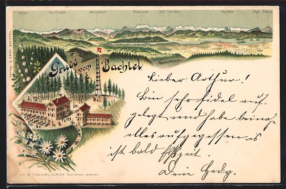 Ansichtskarten: Litho Bachtel, Gutswirtschaft mit Aussic – Gebraucht aus Berlin von bartko-reher