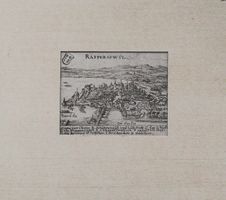 Rapperswil Kupferstich von Muoss 1710 sehr selten