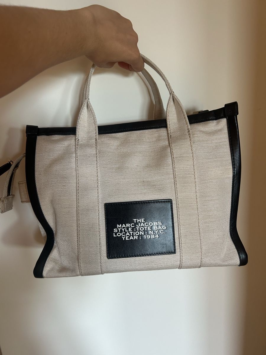Marc Jacobs Sacs femmes: Marc Jacobs Tote Bag Beige mit Leder – D'occasion à Mönchaltorf par johanna_k06 1