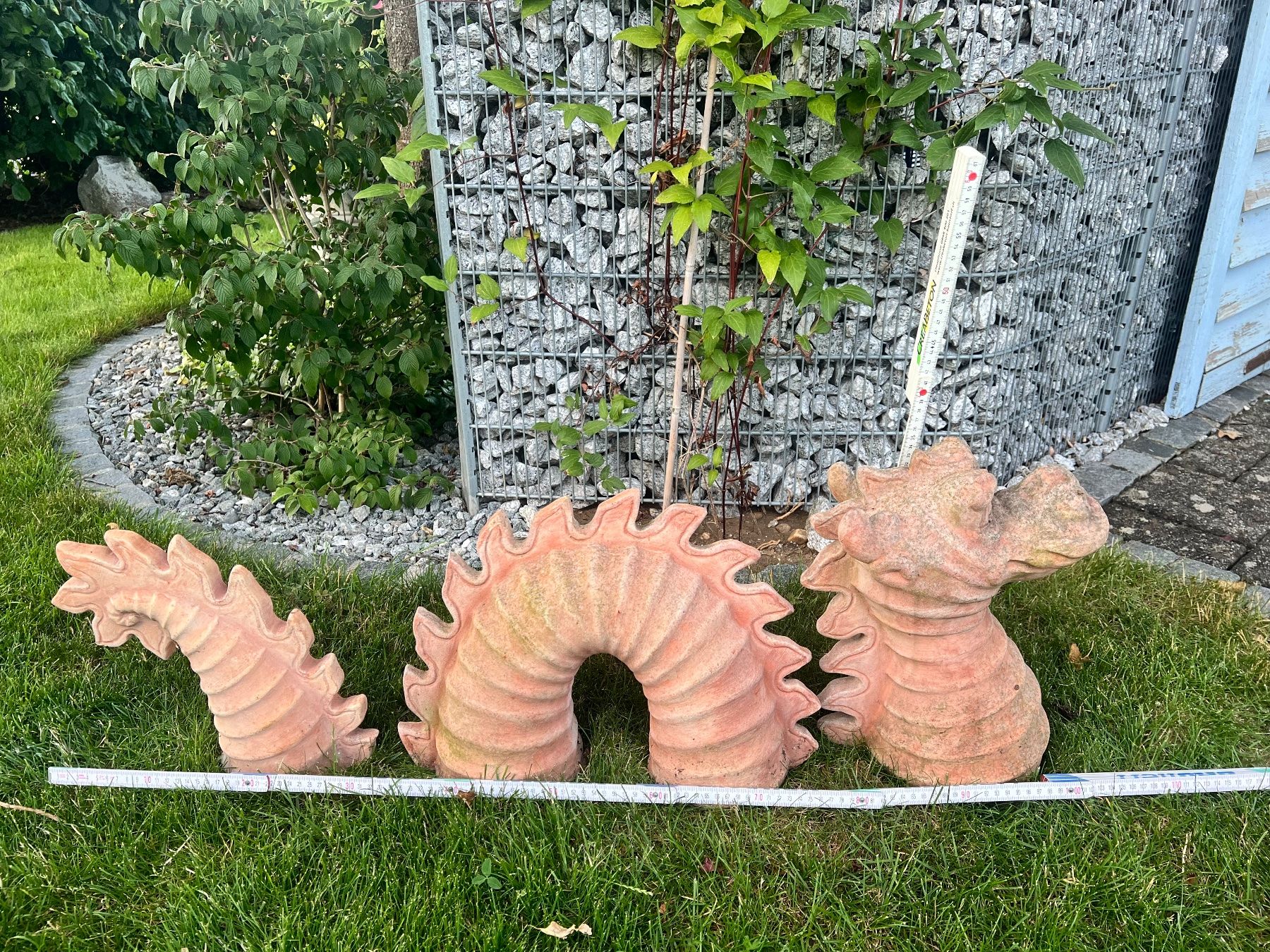 Tutte le decorazioni: Gartendeko Drache, Ton, 3-teilig – Usato da Villnachern venduto da Triumph2