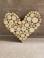 Herz Holzscheibendeko