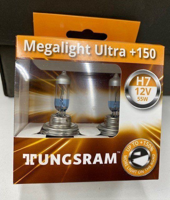 Tungsram H7 12V 55W PX26d Megalight +150% 2Stück / Neu + OVP