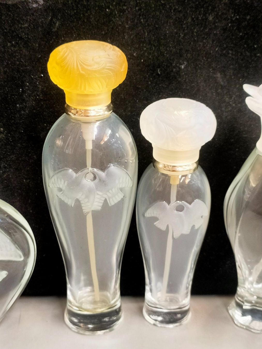 Nina Ricci Flacons: 5 FLACONS VIDE DE PARFUMS NINA RICCI – Gebraucht aus Genève von Leboucheoreilles