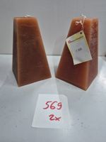 569 Posten Raureif Pyramiden-Kerze/n 100x100x180 aus Liq