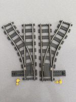 2 LEGO Eisenbahnweichen mit Stellhebeln, guter Zustand
