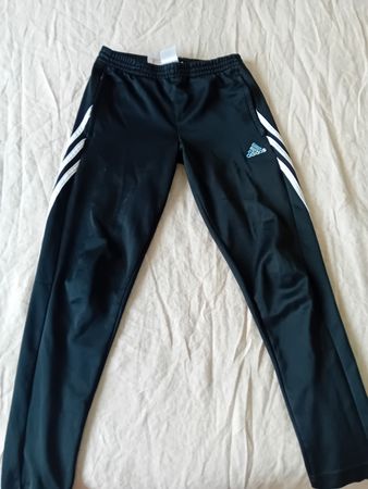 Schwarze Adidas Climalite Trainingshose, Größe 152