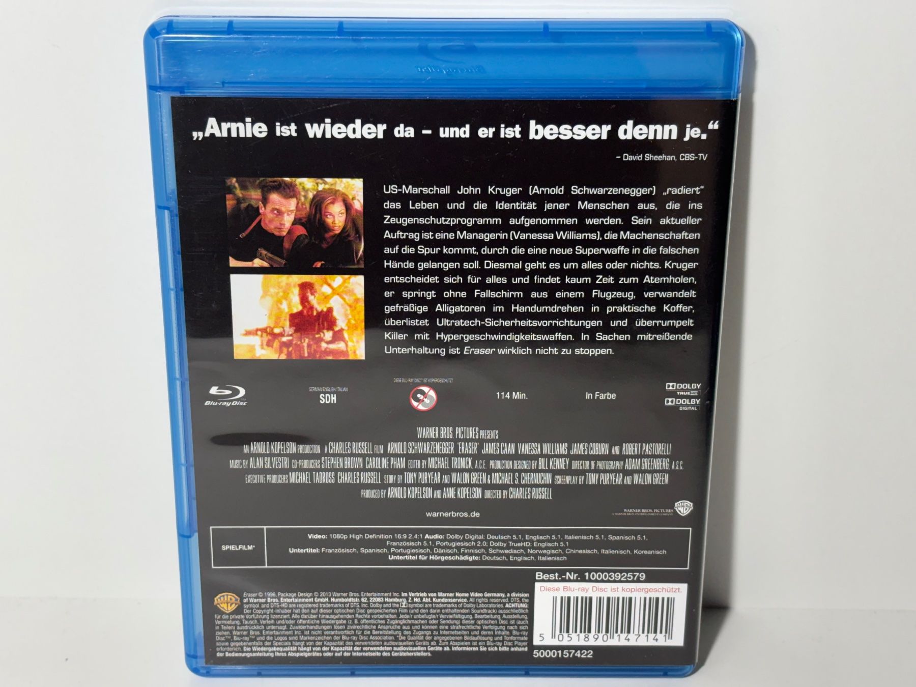 Tous les DVDs: Eraser Blu Ray – D'occasion à Wilderswil par Sstriker 1