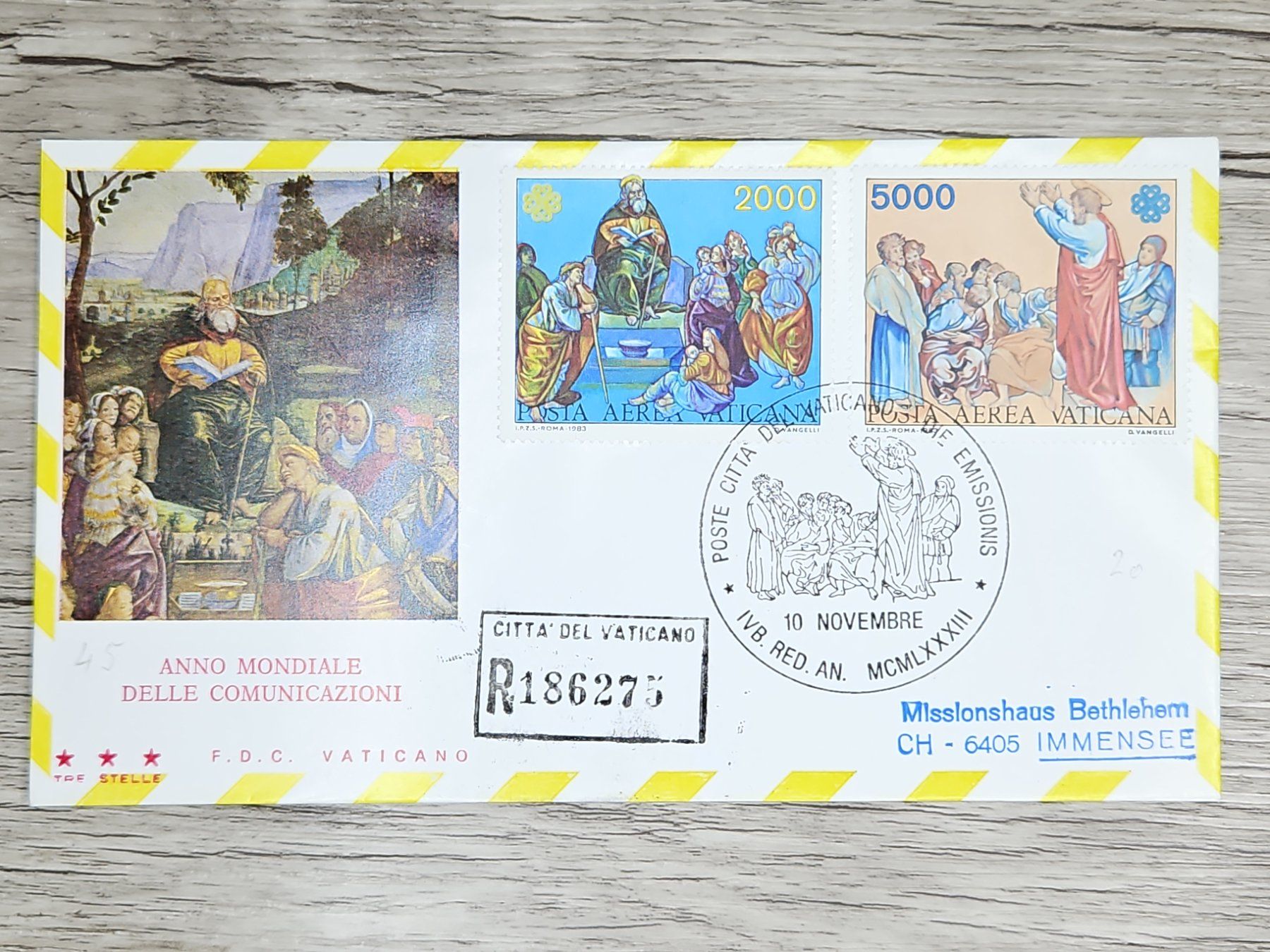 Tutti i francobolli: CL05 Enveloppe + Timbre Poste Vaticane 1983 – Usato da Cousset venduto da Patrick_Collections