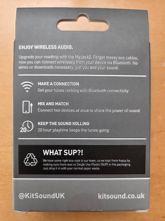 Unità & Adattatore: KitSound MyJack 2 Bluetooth Adapter 3.5mm AUX Wireless Audio – Usato da Zimmerwald venduto da Chole 1