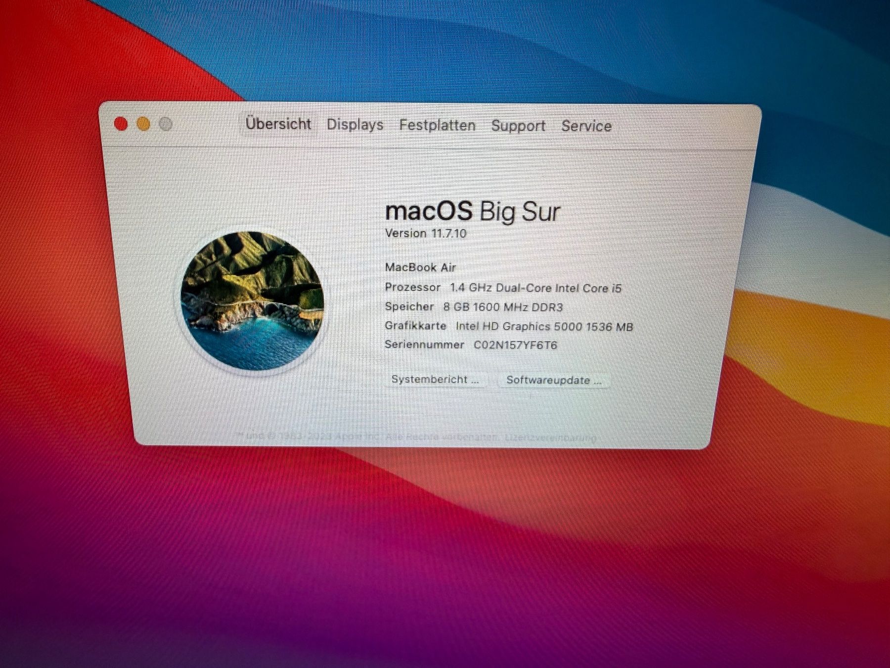 Apple Notebook: MacBook Air 13" Core i5, 8GB Ram – Usato da Aarau venduto da KorgPA 3