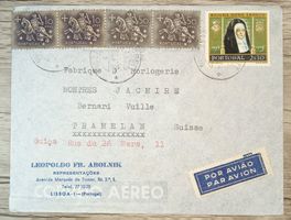 TR59 Enveloppe + Timbre Portugal to Suisse 19xx Airmail