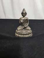 Buddha Figur, Antik Silberlook, Meditationsfigur, Top!
