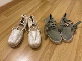 Sommer Espadrilles mit Schnürung, Grösse 40