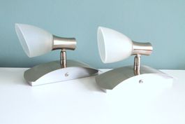 2 elegante 1-Spot Halogen WAND - / DECKENLEUCHTEN