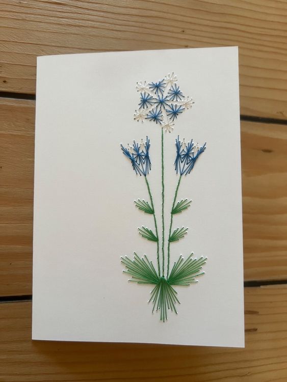 Karte mit Blume selbstgemacht/handmade | Kaufen auf Ricardo