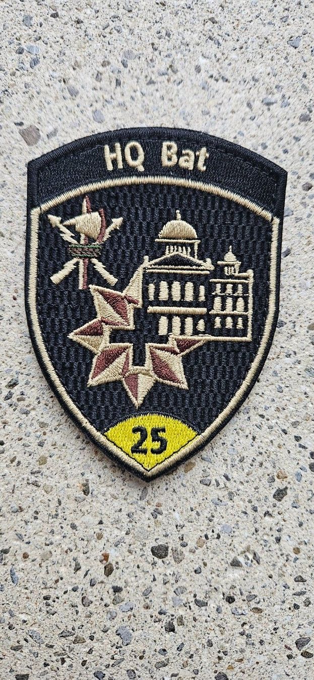 Schweizer Armee Placchette & Badge: *** Badge HQ Bat mit Klett *** – Nuovo e nell'imballaggio originale da Riedholz venduto da fr_sIruP