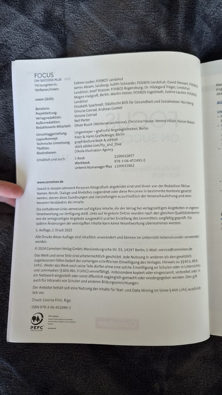 Livres: Focus on Success Plus 11/12 – Neuf (Voir description) à Egg b. Zürich par cey_j7ts 2