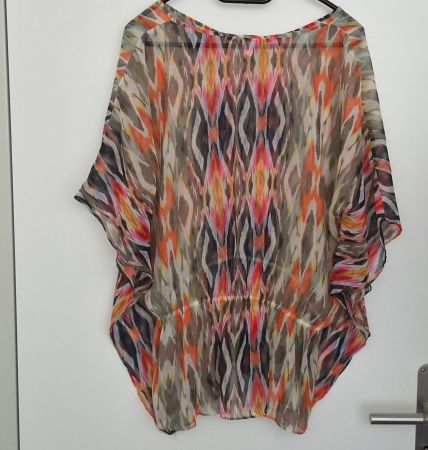 Esprit luftige transparente Bluse Strand Tunika Gr. M/38