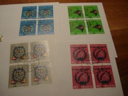 FDC Pro Patria 1980, Satz , Einzel + 4erblocks,  9 Belege