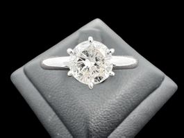 Solitär 1.03ct Diamant Ring 18k Weissgold Grösse 54 *S1729