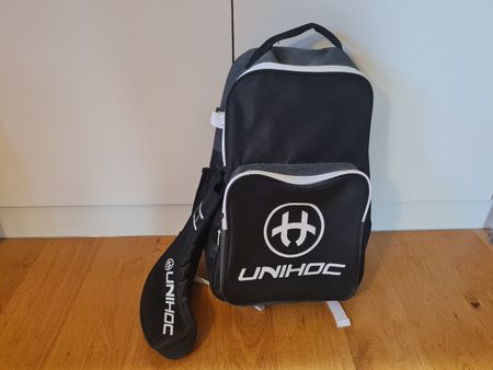 Unihoc Unihockey Rucksack mit Stockhalterung - wie neu!