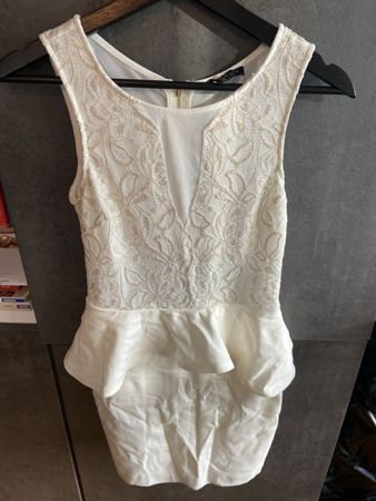 Weisses elegantes Kleid Gr. XS