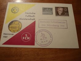 Maximumkarte Deutschland, 1961, Dt Fussballmeisterschaft