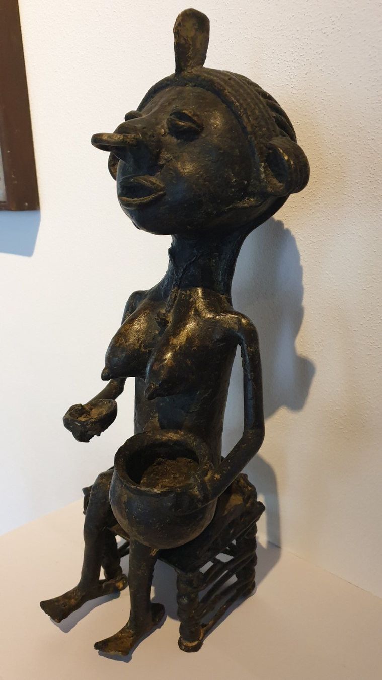 Skulpturen & Statuen: Königspaar. Benin. Nigeria. Bronze. – Gebraucht aus Goldach von armando_r 7