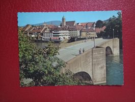 Rheinfelden Aargau Rheinbrücke belebt