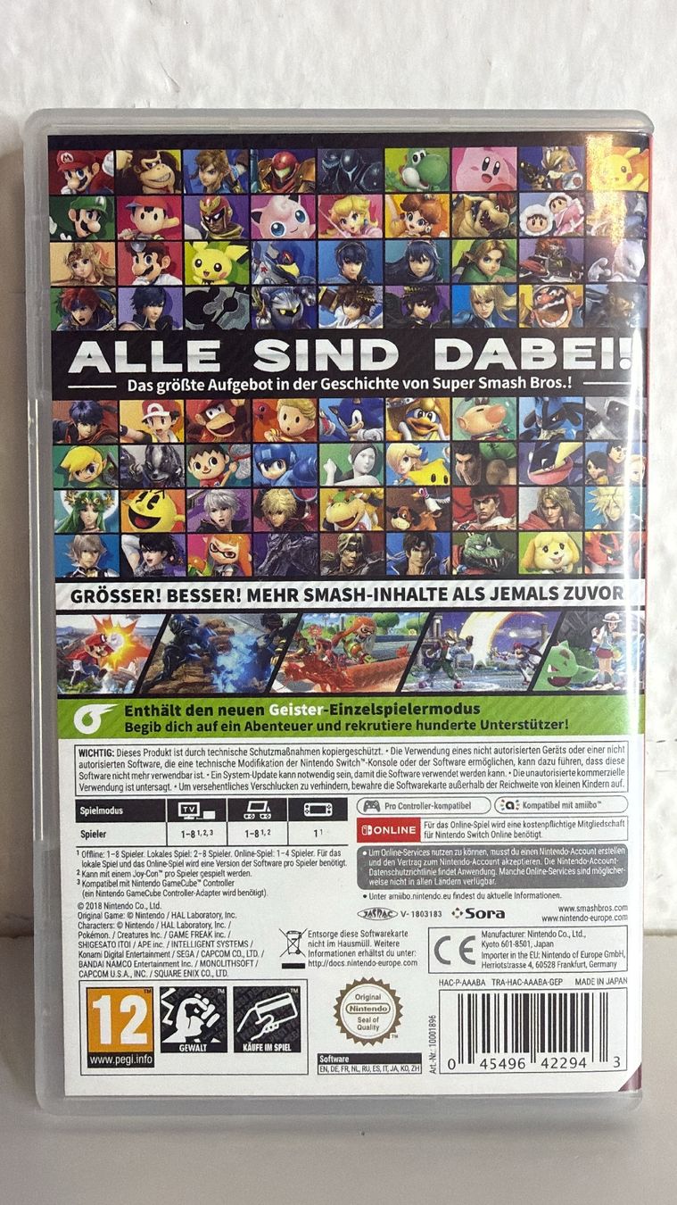 Spiele: Spiel Super Smash Bros Ultimate Nintendo Switch  – Gebraucht aus Ehrendingen von lax21 1