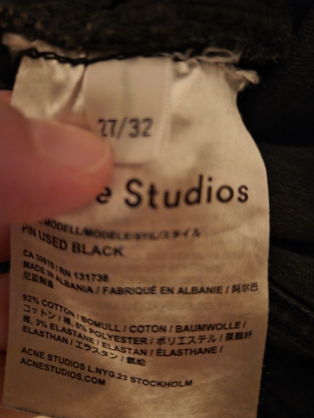 Acne Studios Jeans: Jeans slim gris acne studio – Usato da Lausanne venduto da bor_kwk9 3