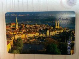 Telefonkarte Orbisline Stadt Zürich