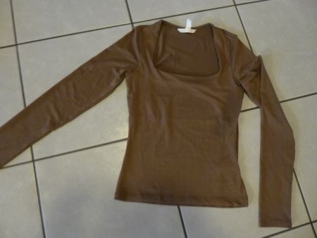 H&M Langarmshirt, braun, Grösse XS, Neuwertig!
