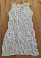 Leinenkleid weiss mit Holzknöpfen Gr. L
