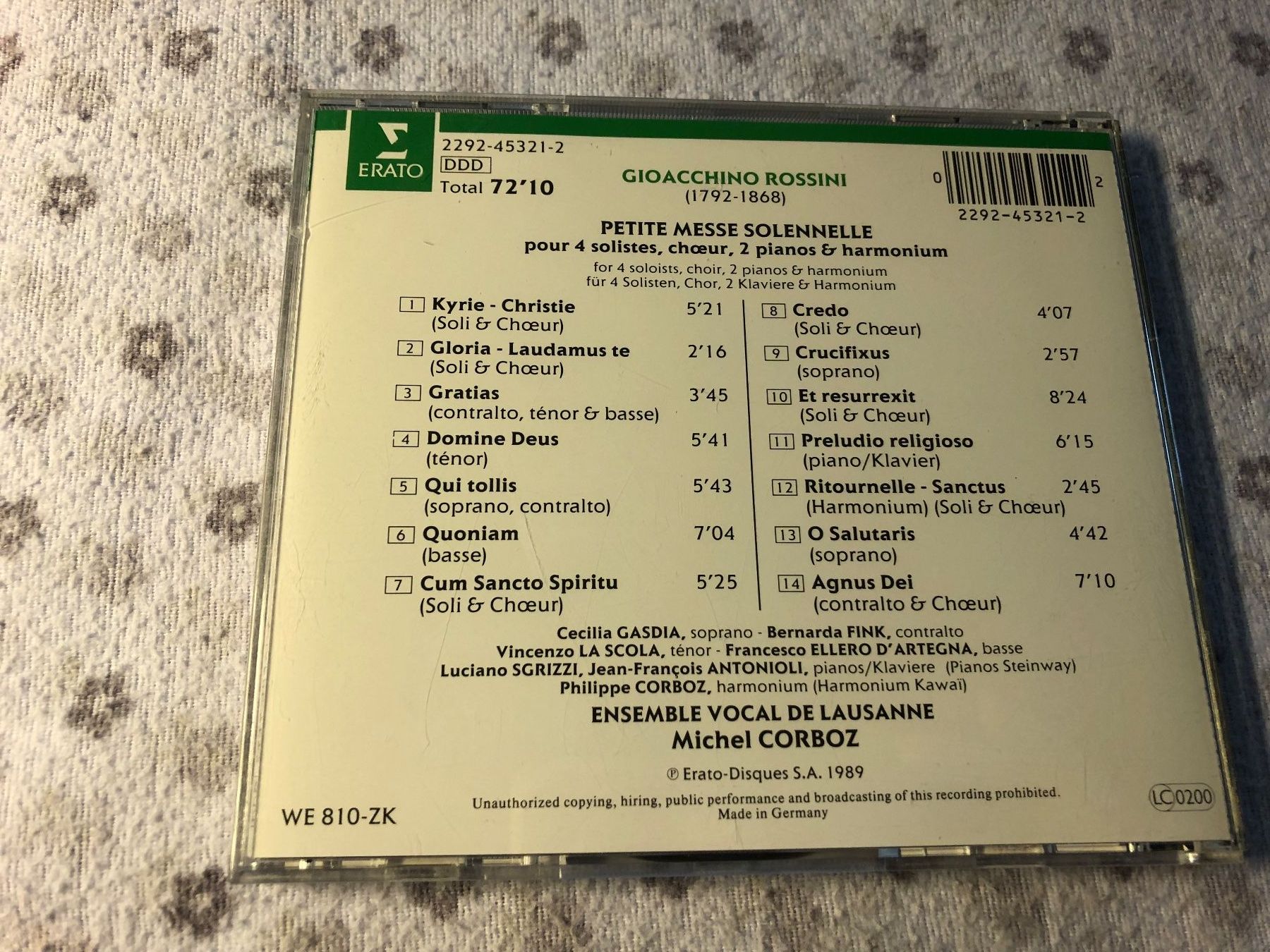 CD: Rossini: Petite Messe Solennelle, CD Corboz – Usato da Schübelbach venduto da Bemafaja 1