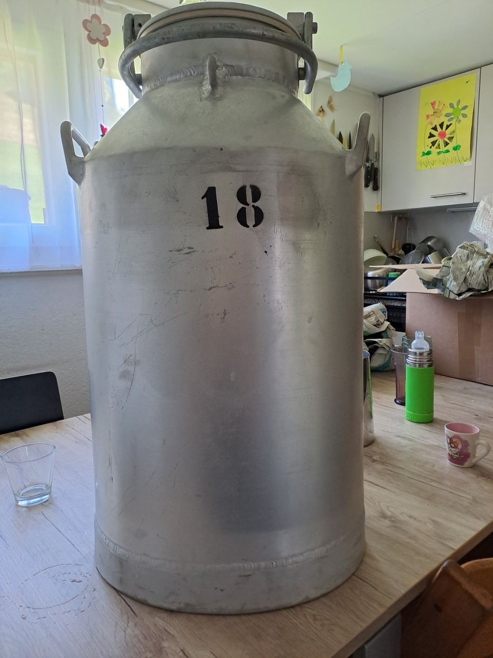 Landwirtschaft: 25 l Milchkanne / Aluminium – Gebraucht aus Wattwil von Minuet