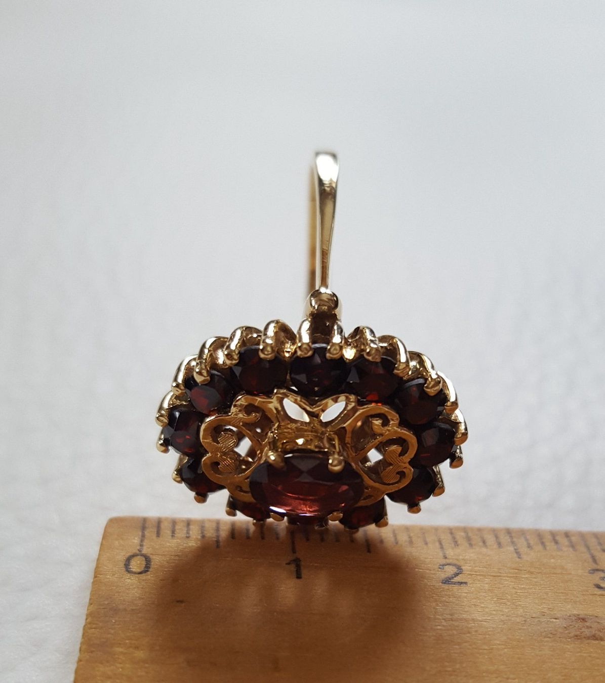 Anelli: Gold 585 Massiv Ring Mit Granaten – Usato da Wald ZH venduto da Dasilver 6