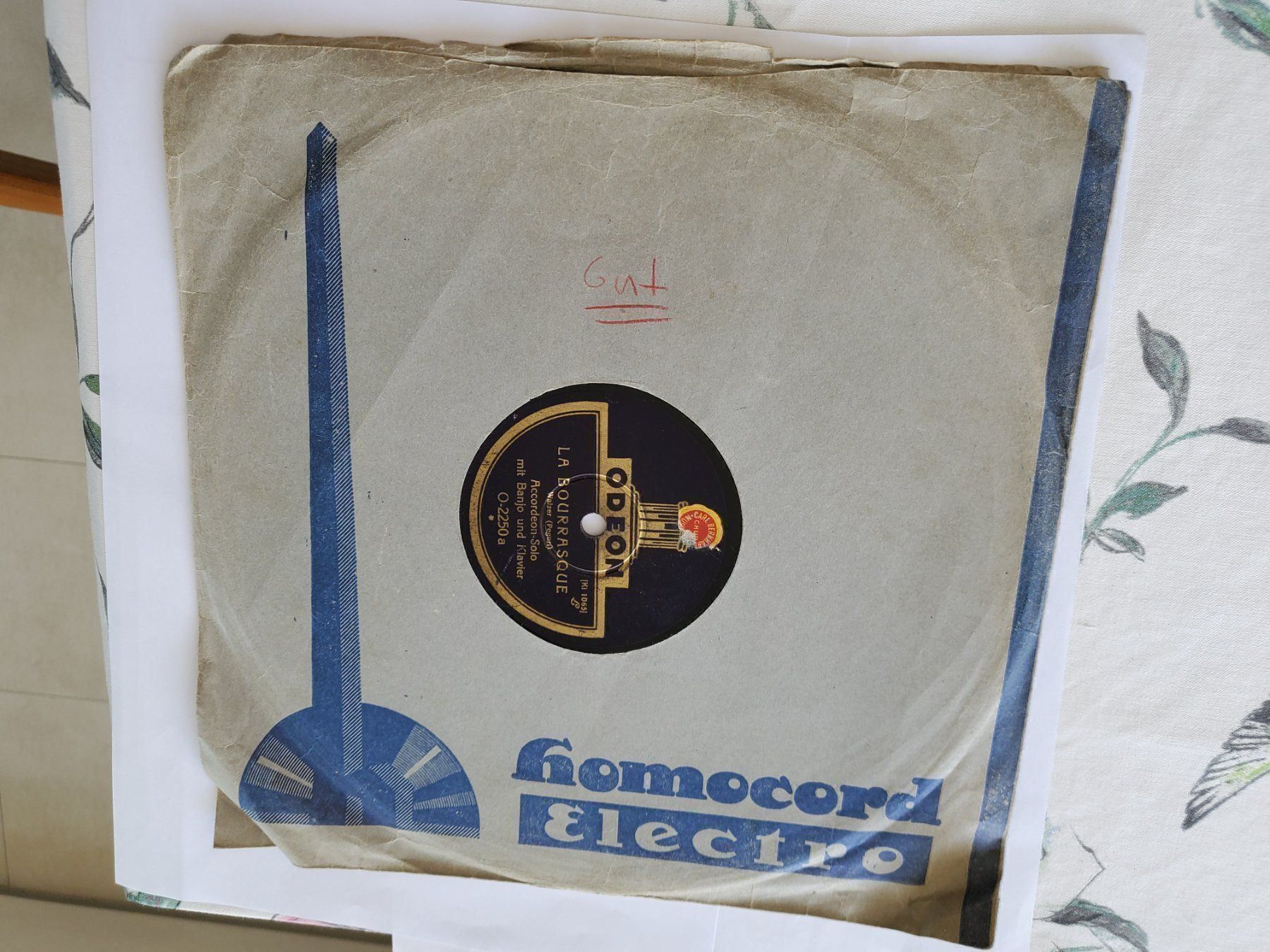 Schallplatten: Odeon Schellackplatte 1933 Accordeon solo + Banjo + Klavier – Gebraucht aus Unterägeri von 0alfa0 2