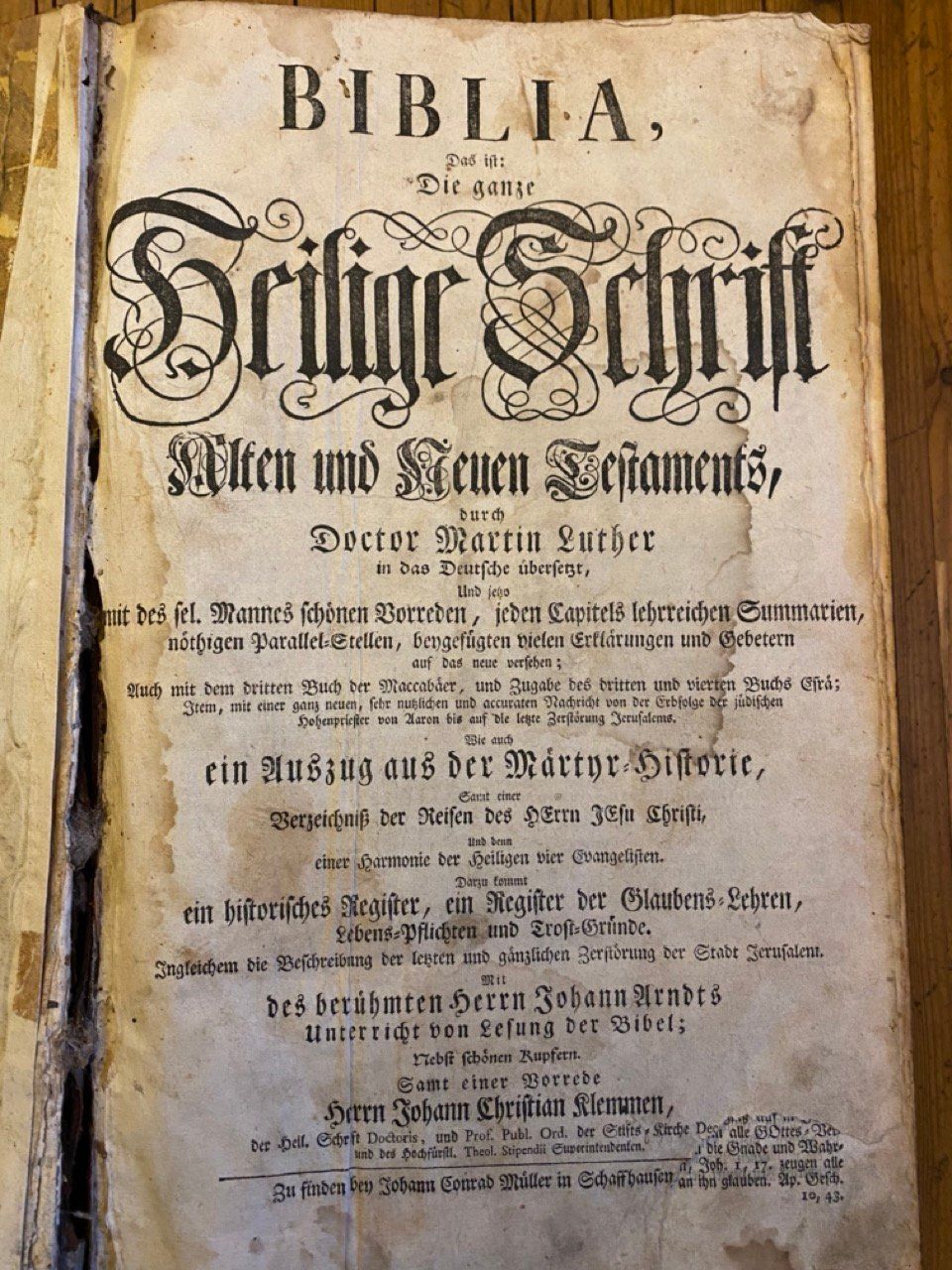 Libri: Luther Bibel, 1772 – Usato da Basel venduto da Architrave1 2