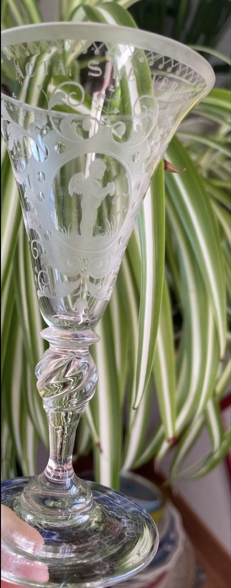 Gläser: Antikes Likörglas mit Engel – Gebraucht aus Baden von mir_t88x 3