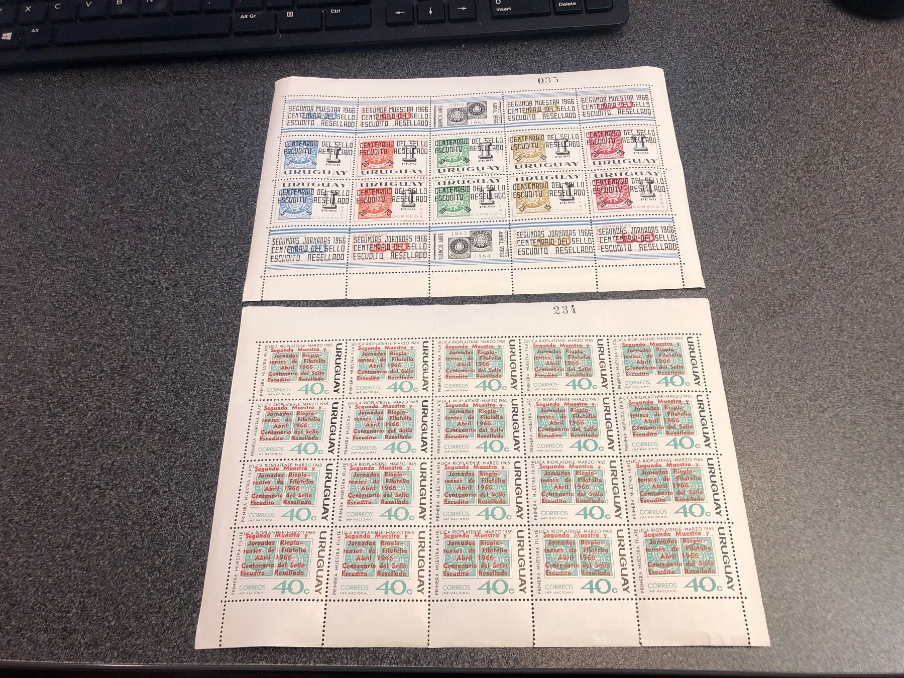 Tutti i francobolli: 2 komplette alte Briefmarkenbogen  - geringe Auflage Nr. 13 – Nuovo (secondo la descrizione) da Lufingen venduto da philatelieshop