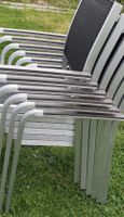 GARTENSTÜHLE ALUMINIUM GEBÜRSTET JETZT 49.-/ Stk