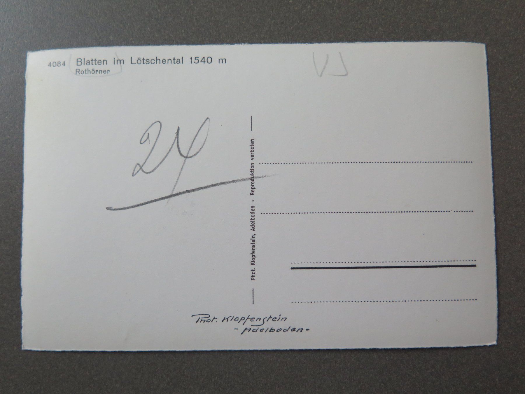 Cartoline postali: LÖTSCHENTAL - BLATTEN IM LÖTSCHENTAL – Usato da Wittenbach venduto da lipasal 1