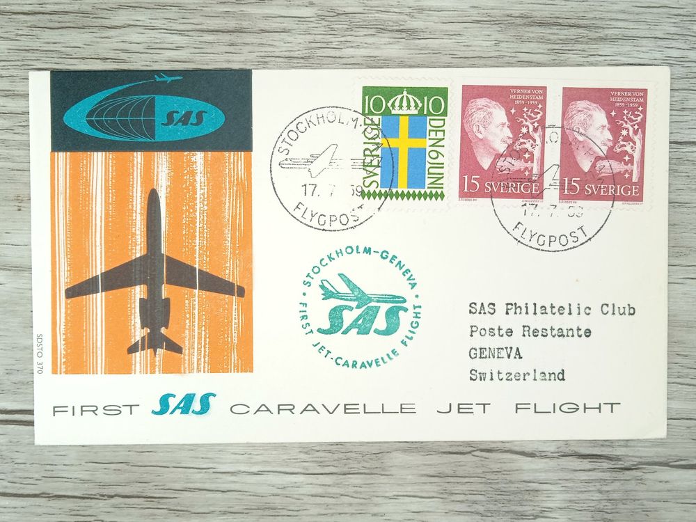 TR75 Enveloppe + Timbre Suede 1959 Theme Aviation | Kaufen auf Ricardo