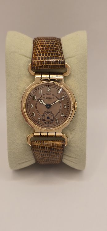 Montre Bracelet Vintage Fortaine - Occasion, Fonctionnelle Mais Manque La Petite Aiguille Des Secondes