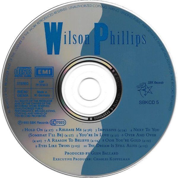 CD: Wilson Phillips SAME Joe Walsh Paulinho Da Costa Steve Lu CD – Usato da Kandergrund venduto da Sososo 2